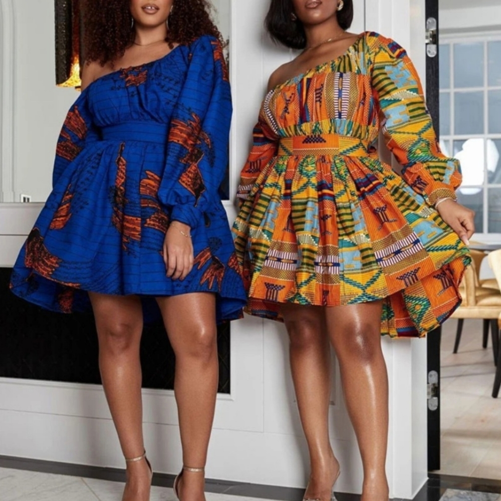 Sexy Off Shoulder Mini Dress Dashiki Dress